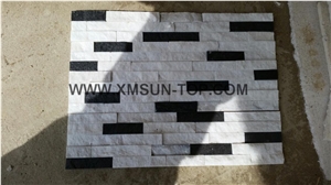 Mixed Color Cultured Stone / Competitive Culture Stone Wall Decoration/ White Black Mixed Natural Quartzite Culture Stone/ Mix Color Quartzite Cultured Stone/Building Stone