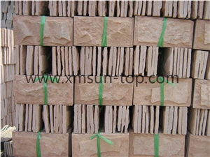 Mushroom Stone Pink Quartzite/Mushroom Stone Wall Tiles/Pink Quartzite Mushroom Stone Wall Cladding/Mushroom Stone China Pink Quartzite Nature Split Surface