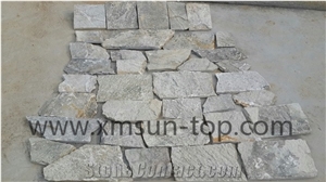 Natural Grey Slate Random Stone/ Grey Slate Flagstone/P013 Slate Irregular Flagstones/ Grey Slate for Wall Cladding/Walkway/Courtyard in Random Sizes