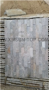 Ostrich Grey Slate Cultured Stone/Fireplace Wall Cladding/Stacked Stone Siding/Stone Factory Supply Stack Stone Veneer Panel/Stone Panels/ Stacked Stone Veneer/ Ledge Stone Siding/ Stone Corner Veneer