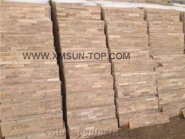 Pink Crystal Cultured Stone/Pink Cultured Stone/Pink Slate Stone/Wall Stone Cladding/China Cultured Stone/ Cultured Stone Tile/Natural Stone Wall Cladding