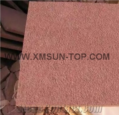 Red Sandstone Covering/Red Sandstone Road Paving/Flamed Surface Sandstone Floor Tiles/ Red Sandstone Flagstone Wall Tiles/ Home Decoration/ Customize Red Sandstone