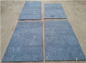 Black Quartzite Wall/Floor Tiles, Flamed Black Quartzite Stone Flooring, Flamed Black Quartzite Wall/Floor Covering, Flamed Black Quartzite Tiles, Xiamen Winggreen Stone