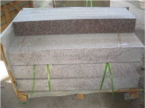 Cheap Chinese Granite Steps, Pink Granite G687 Stair Riser and Treads, Winggreen