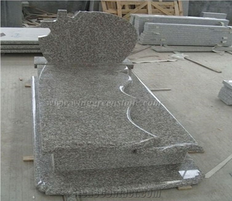 Cheap G664 Polished Granite/Luo Yuan Red Granite/ Brainbrook Brown Granite/Black Spots Brown Granite/China Pink Granite Tombstone/Monument/Gravestone, Winggreen Stone