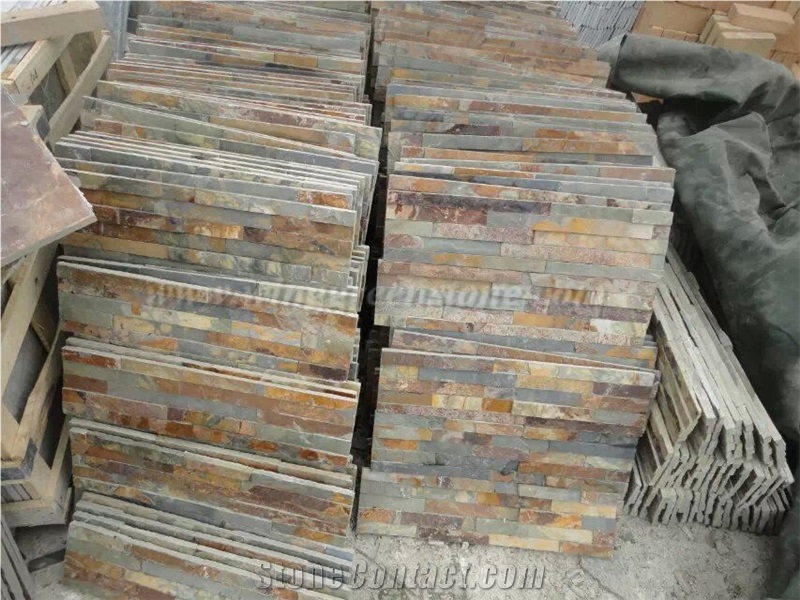 Cheap Price High Quality Rustic Slate Cultured Stone/Stacked Stones/Veneer Stones Panel for Exterior Decoration and Wall Cladding, Winggreen Stone