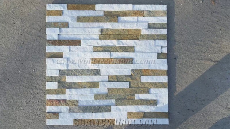 Cheap Price Muticolor Cultured Stone/Stacked Stones/Veneer Stones Panel for Exterior Decoration and Wall Cladding, Winggreen Stone