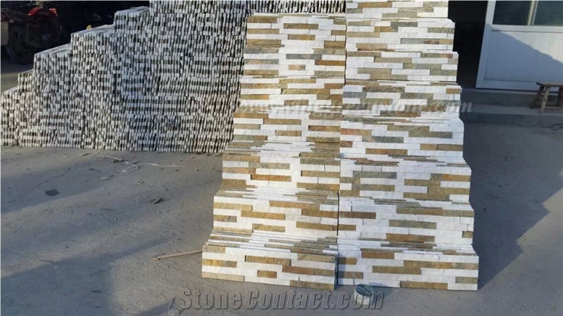 Cheap Price Muticolor Cultured Stone/Stacked Stones/Veneer Stones Panel for Exterior Decoration and Wall Cladding, Winggreen Stone