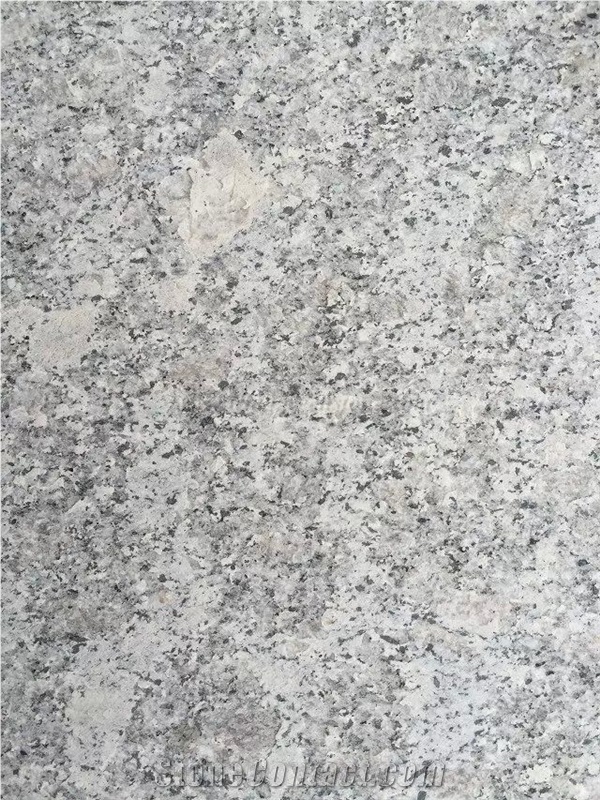 China Pearl Flower Slab and Tile, Light Grey Granite Slab, Surface Flamed, Winggreen
