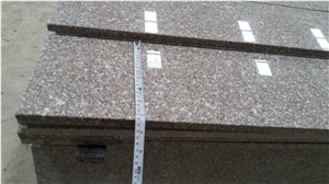 China Pink Granite G617 Stair Steps and Riser, Pink Granite Staircase, Anti-Slippery Line, Winggreen