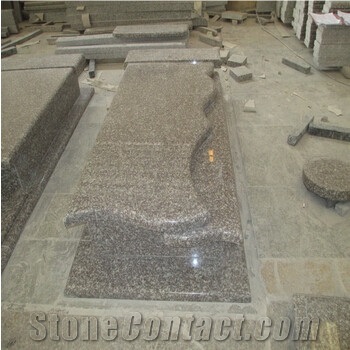 Chinese Granite Tombstone, G664 Poland Style