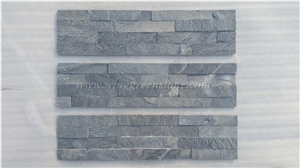 Competitive Price Black Slate Cultured Stone/Stacked Stones/Veneer Stones Panel for Exterior Decoration and Wall Cladding, Winggreen Stone