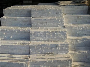 Competitive Price Pure White Quartzite Cultured Stone/Stacked Stones/Veneer Stones Panel for Exterior Decoration and Wall Cladding, Winggreen Stone