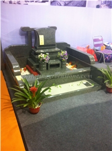 Granite Carving Monuments/Tombstones/Gravestones/Headstone for Cemetery, G603, Shanxi Black, Absolute Black, Bahama Blue, Top Polished, Xiamen Winggreen Stone