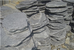 Grey Slate Step Stone, Irregular Stepping Stone, Random Shape Flagstone, Exterior Paving Stone, Outside Step Stone, Random Shape Paving Stone