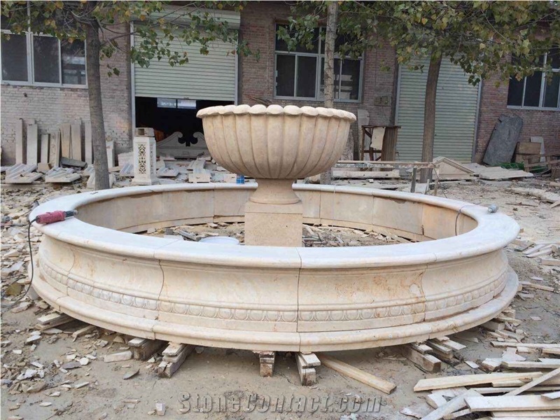 Hand Carved Marble Fountains, White Marble Sculptured Fountains, Beige Marble Garden Fountains, Granite Water Fountains, Xiamen Winggreen Manufacturer