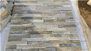 High Quality Wooden Yellow Slate Cultured Stone for Wall Cladding, Winggreen Stone