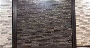 Hot Sale Black Quartzite Cultured Stone/Natural Exterior Stacked Stone/Veneer Stone for Wall Decoration, Winggreen Stone