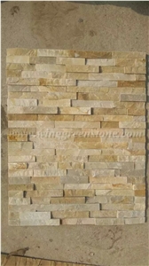 Hot Sale High Quality Wooden Yellow Slate Cultured Stone/Natural Exterior Stacked Stone/Veneer Stone for Wall Decoration