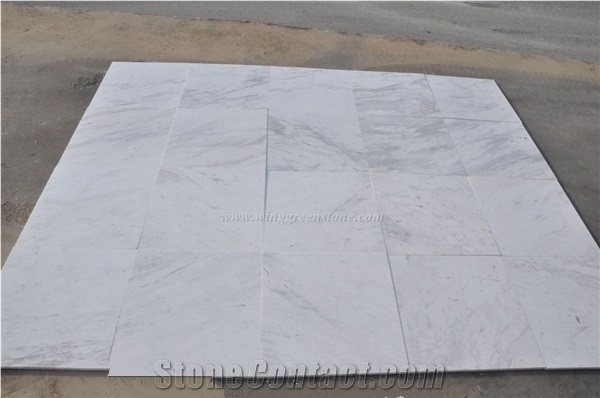 Imported White Marble, Greece Volakas White Marble Tiles & Slabs, Polished Branco Volakas Floor Tiles, Volakas Drama White Marble Slabs for Walling, Xiamen Winggreen Manufacturer