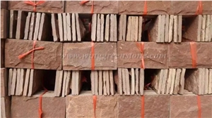 Manufacture High Quality Red Sandstone Mushroom for Wall Cladding, Winggreen Stone