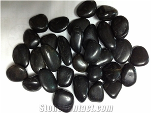 Own Factory, Black Flat Pebbles, Grade A/B/C Polished Pebble Stone for Driveways, Natural Black Riverstone for Garden Walkway, Xiamen Winggreen Manufacturer