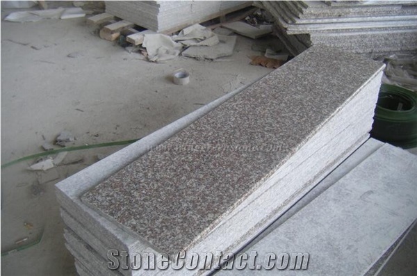 Own Factory, G664 Staircase, China Ruby Red Granite Steps, Copper Brown/Luoyuan Red Granite Stairs, Granite Steps & Risers/Stair Treads & Thresholds, Xiamen Winggreen Manufaturer