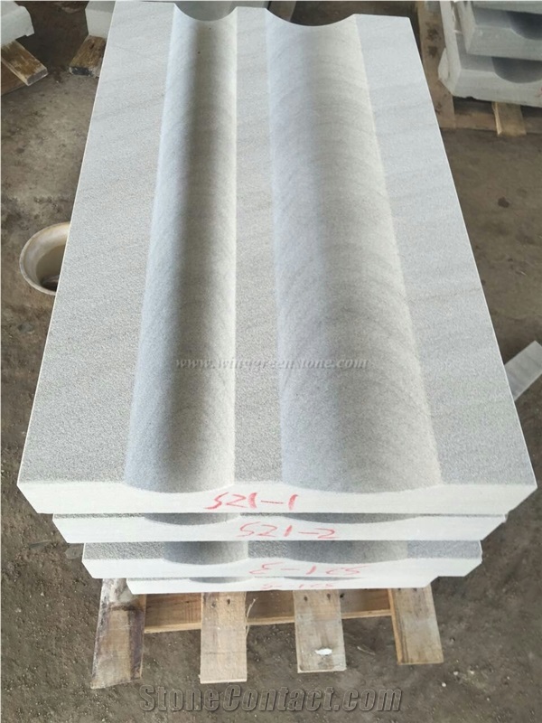 Own Factory, White Sand Stone Trims, Sand Stone Border Decos, Sand Stone Pencil Liners for Exterior & Interior Wall Decoration, Xiamen Winggreen Manufacturer