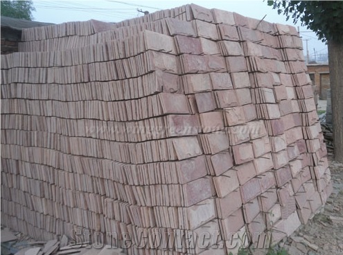 Pink Sandstone Mushroom Stone, Mushroomed Cladding, Mushroom Wall, Mushroomed Stone, Mushroom Wall Cladding, Xiamen Winggreen Stone