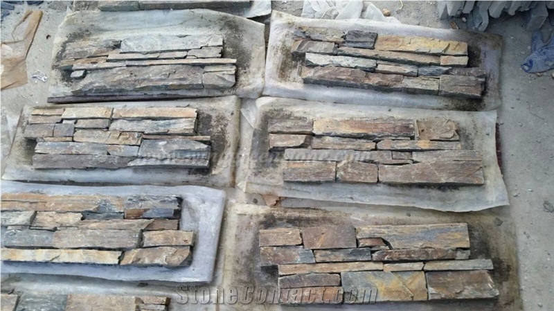 Polupar Cheap Price Rusty Slate Ledgestone Wall Panel, Cement Cultured Stone Wall Panel for Exterior Decoration, Winggreen Stone