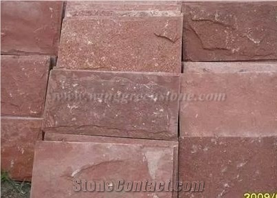 Red/ Pink Mushroom Stone, Mushroomed Cladding, Mushroom Wall, Mushroomed Stone, Mushroom Wall Cladding, Xiamen Winggreen Stone