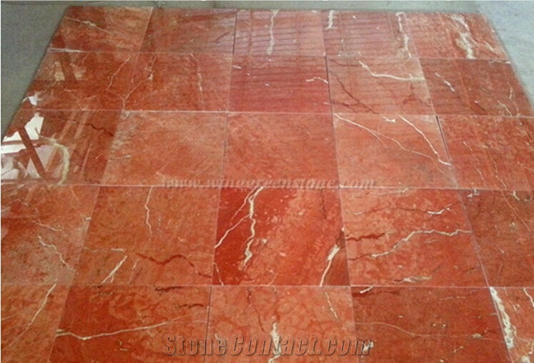 Rojo Alicante Marble Slab and Tile, Red Marble