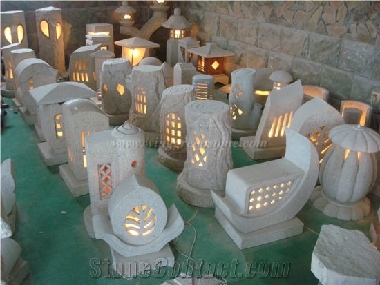 Sculptured Granite Garden Lanterns, Japanese Style Lanterns, Granite Exterior Lamps, Granite Garden Lamps, Xiamen Winggreen Manufacturer