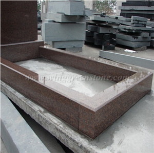 Sorghum Red Russian Style Tombstones, Red Granite