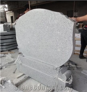Tombstone, European/Korea/Japanese Style, Granite & Marble Carving Monuments/Tombstones/Gravestones/Headstone for Cemetery, G603, Shanxi Black, Absolute Black, Bahama Blue, Top Polished