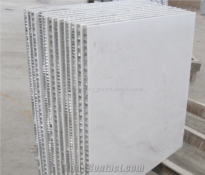 Volakas White Marble Panels Aluminium Honeycomb Tiles