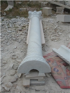 White Marble Architectural Columns, White Marble Hollow Columns & Solid Columns, White Marble Column Bases, Xiamen Winggreen Manufacturer