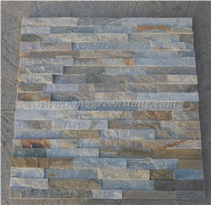 Yellow Slate Cultured Stone, Good Quality Yellow Cultured Stone, Cultured Stone for Wall Cladding, Xiamen Winggreen Stone