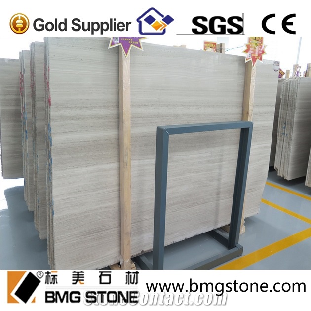 Natural Stone Wooden White Marble Mosaic for Flooring