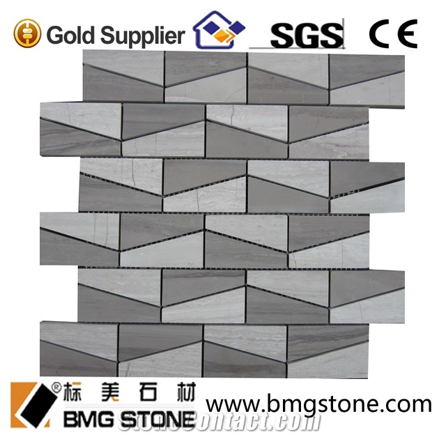 Wooden Marble Mosaic, China Best Price for Wall Cladding