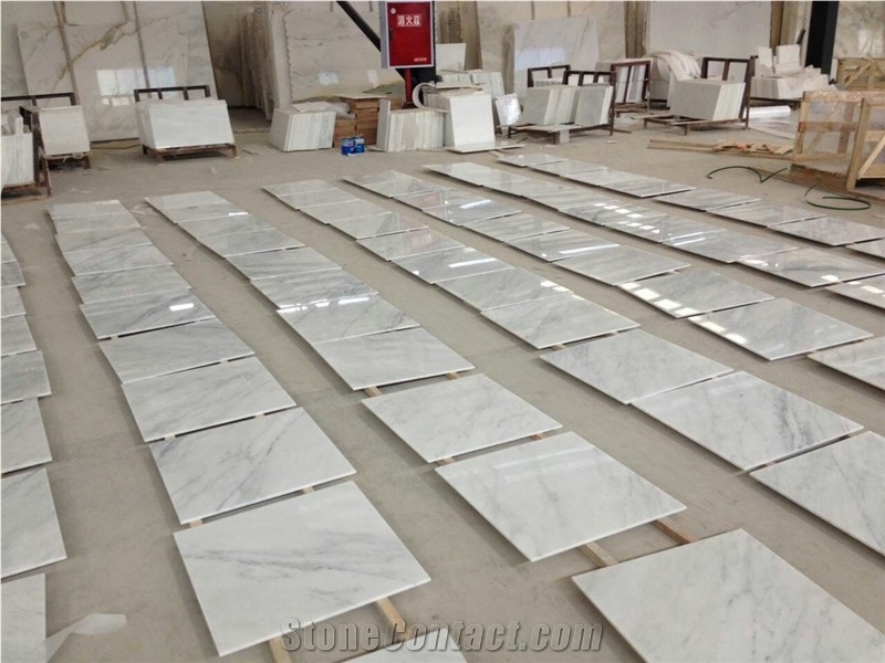 Oriental White Marble Tile & Slab, China Dfb White Marble Tile, China Carrara White Marble Tile, Grey Veins White Marble Tile