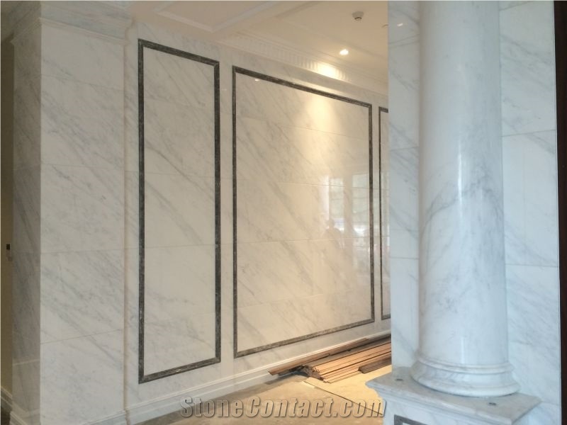 Oriental White Marble Tiles & Slab for Wall Covering, Oriental White Marble Wall Covering Tiles