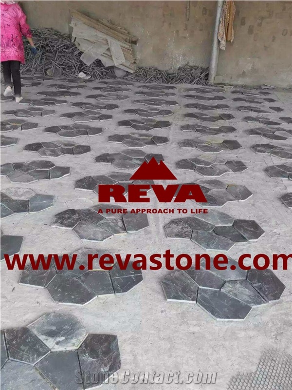 Dark Grey China Slate ,Natural Black Slate Wall Cladding Tiles , Black Slate Floor Tiles