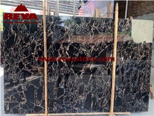 Import Black Gold Marble Tiles & Slabs, High Quality Black and Gold Marble Slab, Black Marble Price