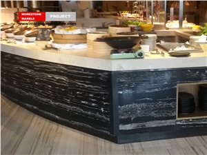 Silver Dragon Marble Tile & Slab in Hotel Buffet Decoration
