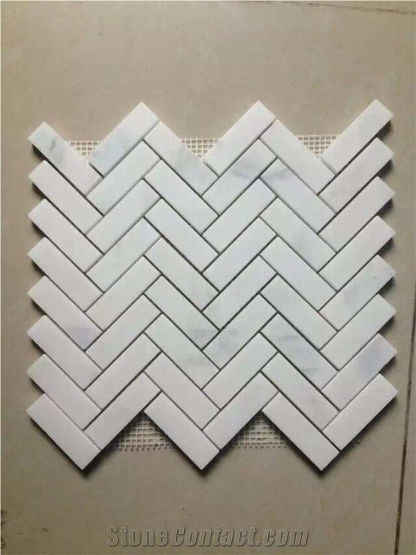 Cararra White Marble Mosaic /Stone Mosaic /Polished Mosaic /Mosaic Tiles-Otm05