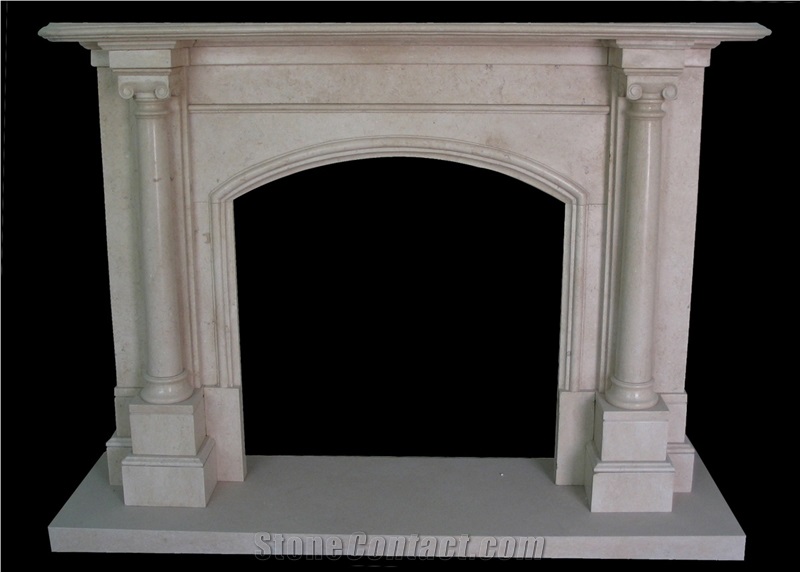 Fireplace /Stone Fireplace / Marble Fireplace / Fireplace with Columns