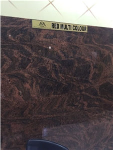 Multicolor Red Granite Slabs, polished granite flooring tiles, walling tiles
