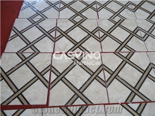 Magic Tile Beige Laminated Marble Tile & Slab for Wall Floor