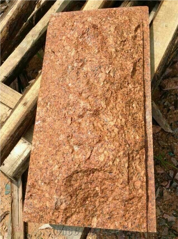 2016 New Guangze Red Granite Mushroomed Stone, Mushroom Wall Cladding